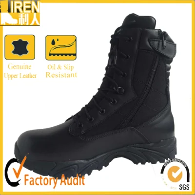 Bota de combate táctica del estilo militar del zapato de seguridad del cuero genuino del grado superior